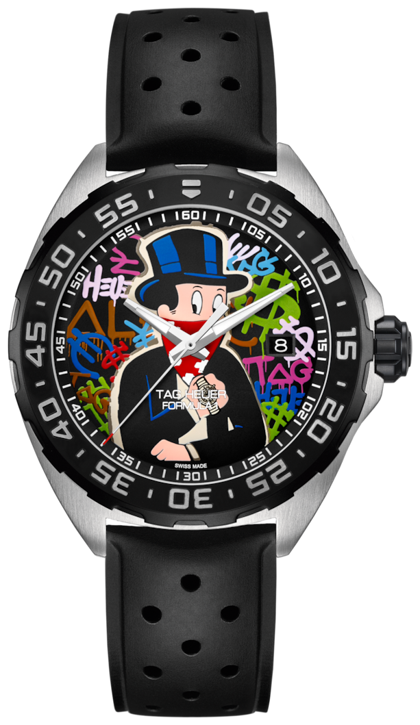 Tag Heuer Formula 1 Alec Monopoly Special Edition Black Rubber Strap W