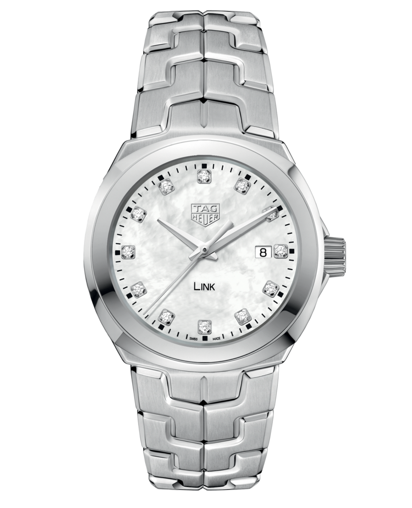 Tag Heuer Link Quartz Diamonds Mother of Pearl Dial Silver Steel Strap Watch for Women - WBC1312.BA0600