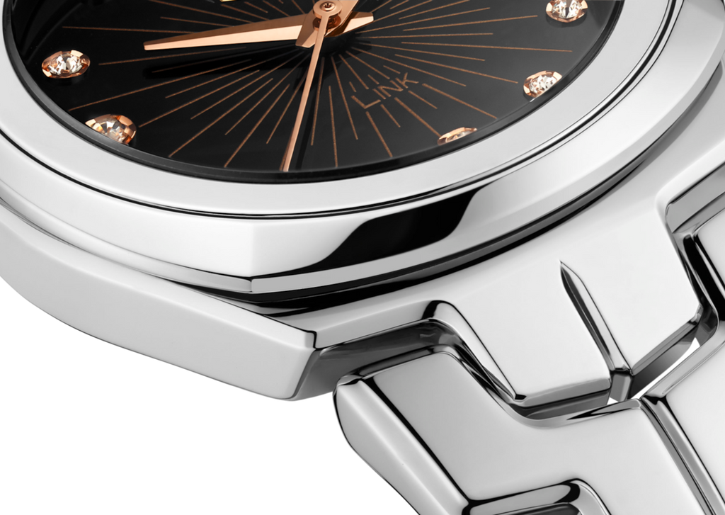 Tag Heuer Link Quartz Black Dial Silver Steel Strap Watch for Women - WBC131F.BA0649