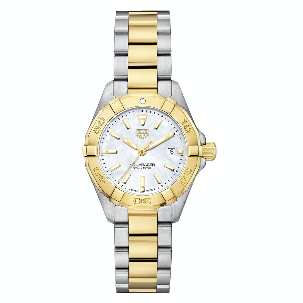 Tag Heuer Aquaracer Mother of Pearl Dial Two Tone Steel Strap Watch for Men - WBD1420.BB0321