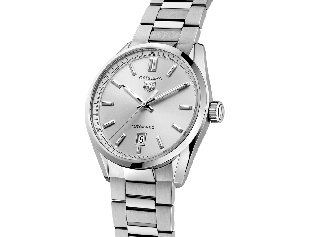 Tag Heuer Carrera Date Silver Dial Silver Steel Strap Watch for Women - WBN2111.BA0639