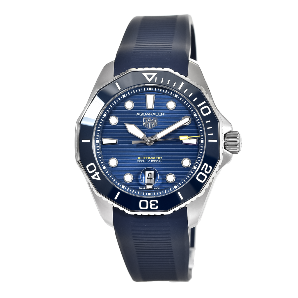 Tag Heuer Aquaracer Professional 300 Automatic Blue Dial Blue Rubber Strap Watch for Men - WBP201B.FT6198