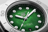 Tag Heuer Aquaracer Professional 200 Automatic Diamond Green Dial Silver Steel Strap Watch for Women - WBP2415.BA0622