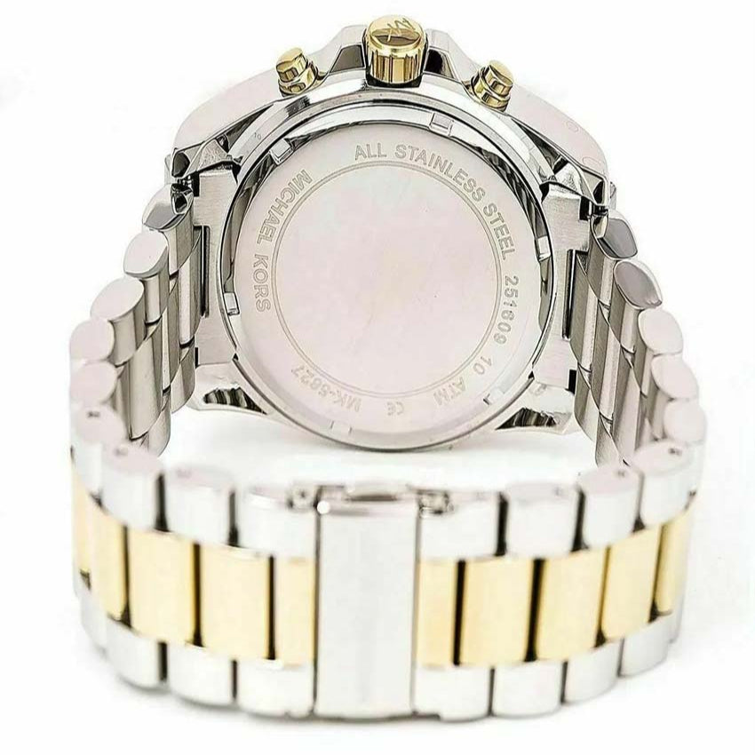 Michael Kors Bradshaw Silver Dial Two Tone Steel Strap Watch for Women - MK5627