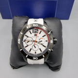 Tommy Hilfiger Nolan Multi Function White Dial White Rubber Strap Watch for Men - 1791146