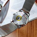 Movado Bold Silver Dial Silver Mesh Bracelet Watch For Men - 3600260