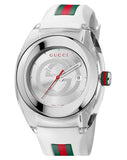 Gucci Sync XXL White Dial White Rubber Strap Watch For Men - YA137102