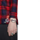 Gucci G Timeless Quartz White Dial Two Tone NATO Strap Watch For Men - YA1264071