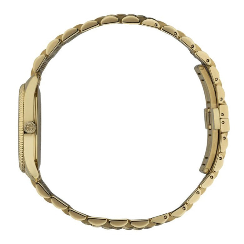 Gucci G Timeless Mother of Pearl Dial Gold Steel Strap Watch For Women - YA1265021