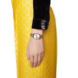 Gucci G Timeless Mother of Pearl Dial Gold Steel Strap Watch For Women - YA1265021