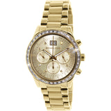 Michael Kors Brinkley Diamonds Gold Dial Gold Steel Strap Watch for Women - MK6187