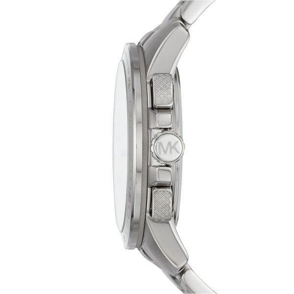 Michael Kors Ryker Chronograph Black Dial Silver Steel Strap Watch For Men - MK8528