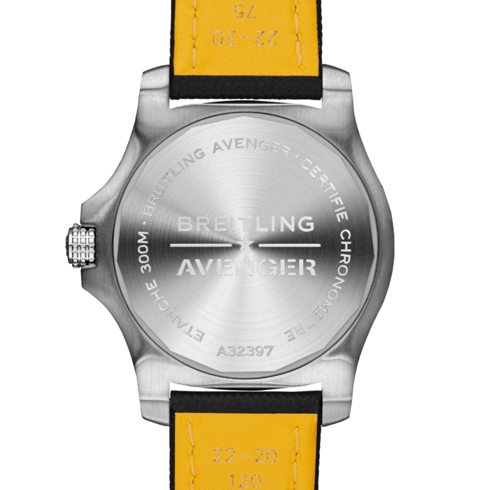 Breitling Avenger Automatic GMT 43 Black Dial Black Nylon Strap Watch for Men - A32397101B1X1