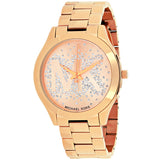 Michael Kors Slim Runway Rose Gold Dial Rose Gold Steel Strap Watch for Women - MK3591
