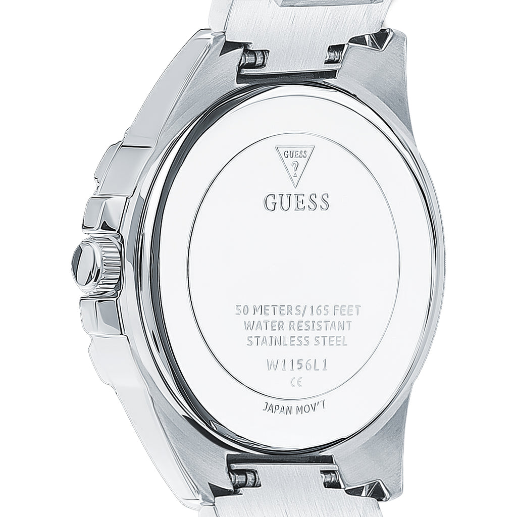 Guess Marina Quartz White Dial White Rubber Strap Watch For Women - W1025L1