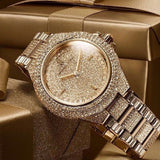 Michael Kors Camille Diamonds Gold Dial Gold Steel Strap Watch for Women - MK5720