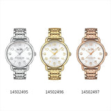 Coach Delancey White Dial Rose Gold Steel Strap Watch for Women - 14502497