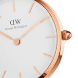 Daniel Wellington Classic Petite Cornwall White Dial Black NATO Strap Watch For Women - DW00100251