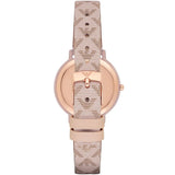 Emporio Armani Kappa Quartz Rose Gold Dial Pink Leather Strap Watch For Women - AR11010