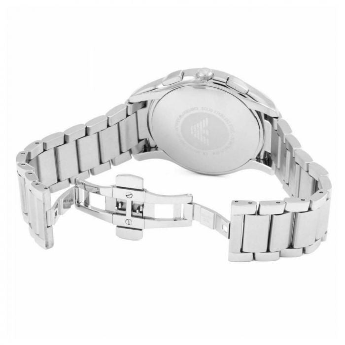 Emporio Armani Chronograph Quartz Blue Dial Silver Steel Strap Watch For Men - AR11082