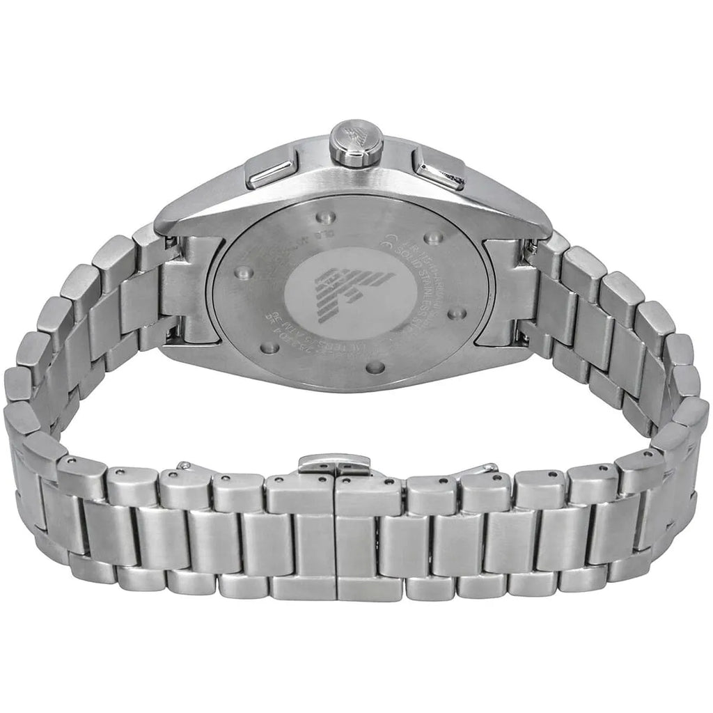 Emporio Armani Claudio Chronograph Blue Dial Silver Steel Strap Watch For Men - AR11541