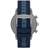 Emporio Armani Luigi Chronograph Quartz Blue Dial Blue Nylon Strap Watch For Men - AR1949