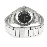 Armani Exchange Hampton Chronograph Black Dial Silver Steel Strap Watch For Men - AX2179