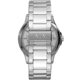 Armani Exchange Hampton Chronograph Black Dial Silver Steel Strap Watch For Men - AX2179