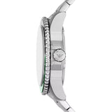 Emporio Armani Sea Explorer GMT Quartz Black Dial Silver Steel Strap Watch For Men - AR11589