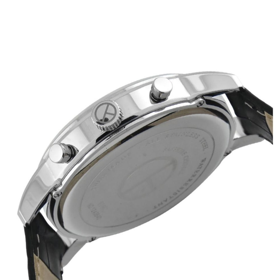 Hugo Boss Hero Chronograph Black Dial Black Leather Strap Watch For Men - 1513752