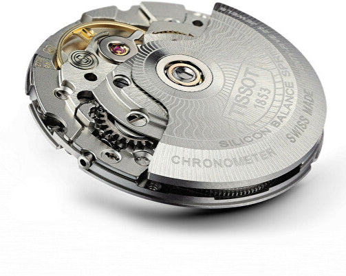 Tissot T-Classic Powermatic 80 Mother of Pearl Silver Dial White Leather Strap Watch For Women - T108.208.26.117.00