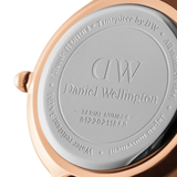 Daniel Wellington Classic Petite Sheffield White Dial Black Leather Strap Watch For Women - DW00100230