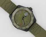 Tag Heuer Aquaracer Automatic Green Dial Khakhi Green Nylon Strap Watch for Men - WAY208E.FC8222