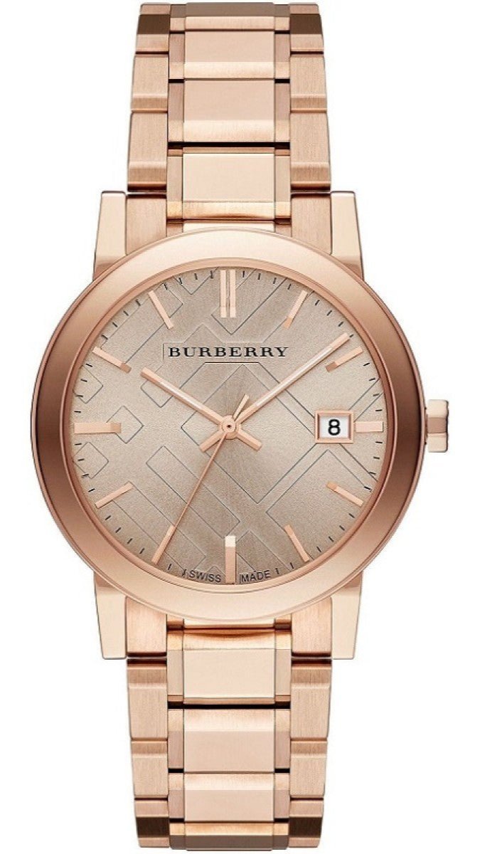 Burberry The City Rose Gold Dial Rose Gold Steel Strap Watch  display picture 2