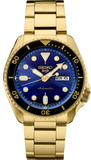 Seiko 5 Sports US Special Edition Automatic Blue Dial Gold Steel Strap Watch For Men - SRPK20