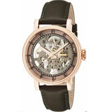 Fossil Boyfriend Automatic Skeleton Grey Dial Grey Leather Strap Watch for Women - ME3089