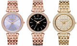Michael Kors Darci Purple Dial Rose Gold Steel Strap Watch for Women - MK3400