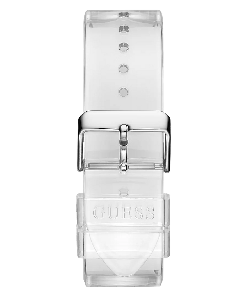 Guess Phoenix J Balvin White Dial Transparent Silicone Strap Watch For Men - V1051M1