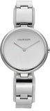 Calvin Klein Wavy Silver Dial Silver Steel Strap Watch for Women - K9U23146