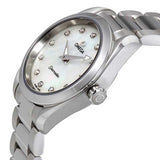 Omega Seamaster Aqua Terra Quartz Diamonds Mother of Pearl Dial Silver Steel Strap Watch for Women - 220.10.28.60.55.001