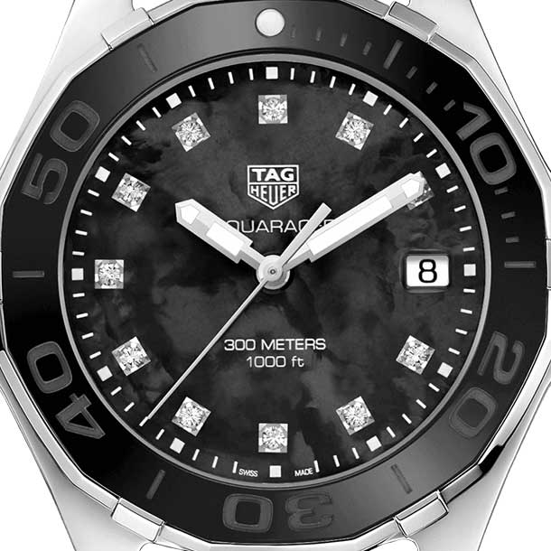 Tag Heuer Aquaracer Black Mother of Pearl Dial Watch for Women - WAY131M.FT6092