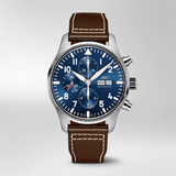 IWC Pilot’s Watch Chronograph Edition “Le Petit Prince” Blue Dial Brown Leather Strap Watch for Men - IW377714