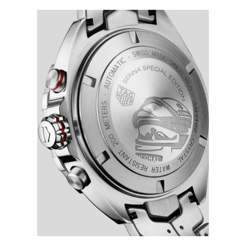 Tag Heuer Formula 1 Chronograph Senna Grey Dial Silver Steel Strap Watch for Men - CAZ201D.BA0633