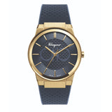 Salvatore Ferragamo Sapphire Blue Dial Blue Rubber Strap Watch for Men - SFHP00220