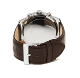 Guess Horizon Chronograph Analog Blue Dial Brown Leather Strap Watch For Men - W0380G6