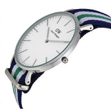 Daniel Wellington Classic Nottingham White Dial Two Tone NATO Strap Watch For Men - 0208DW