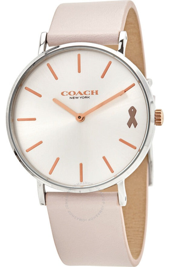 Coach Perry White Dial Pink Leather Strap Watch for Women  display picture 1