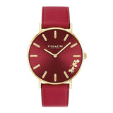 Coach Perry Red Dial Red Leather Strap Watch for Women - 14503852