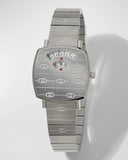 Gucci Grip Quartz Silver Dial Silver Steel Strap Watch For Men - YA157501