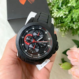 Michael Kors Ryker Chronograph Black Dial Black Steel Strap Watch For Men - MK8529